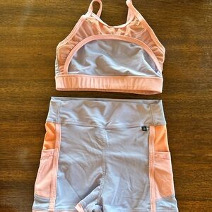 Two-Piece Daroch Dance in Coral and Lavender